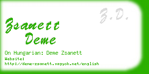 zsanett deme business card